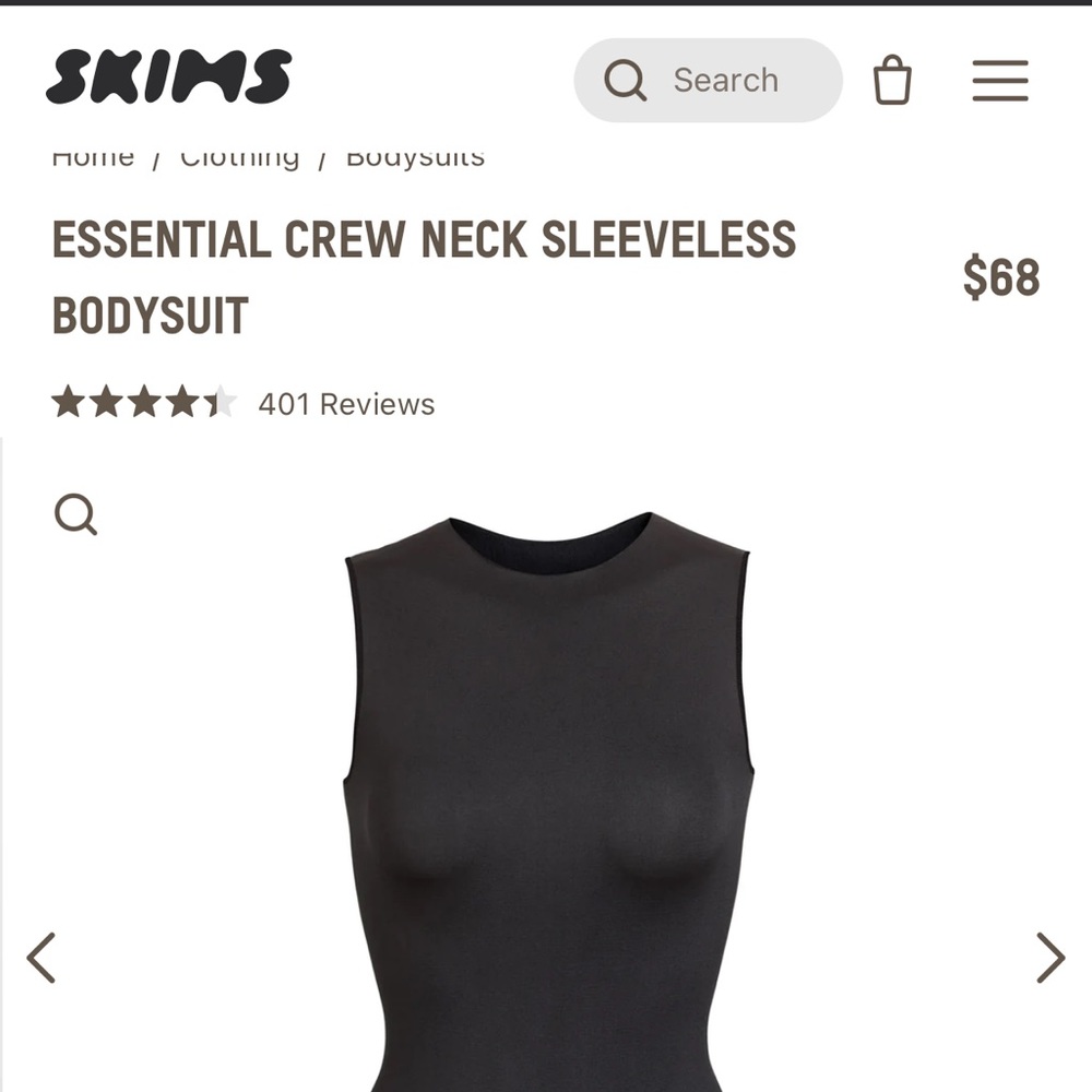 SKIMS essential crew neck sleeveless bodysuit